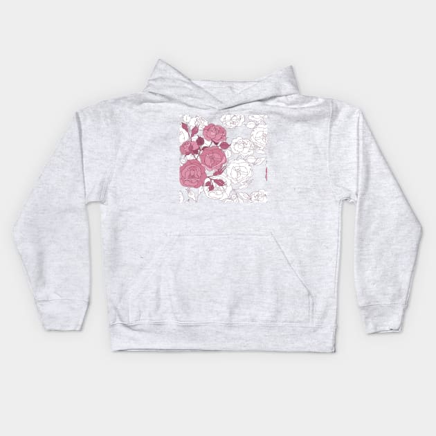 tender pink roses Kids Hoodie by  ESHA-Studio